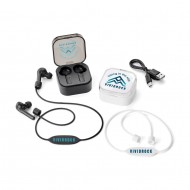 Écouteurs Talon bluetooth avec boîtier de chargement sans fil