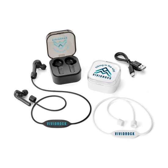 Écouteurs Talon bluetooth avec boîtier de chargement sans fil