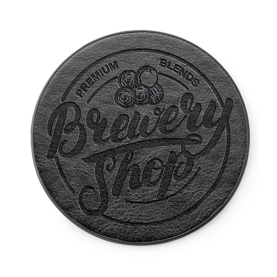 Ensemble Sous-verre (ens. de 4) en cuir et bouchon de bouteille