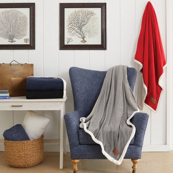 Jeté en laine d'agneau CHALLENGER 50" X 60"