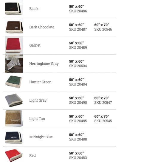 Jeté en laine d'agneau CHALLENGER 50" X 60"