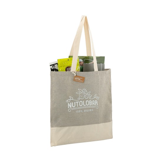 Sac fourre-tout en coton recyclé, 2 tons
