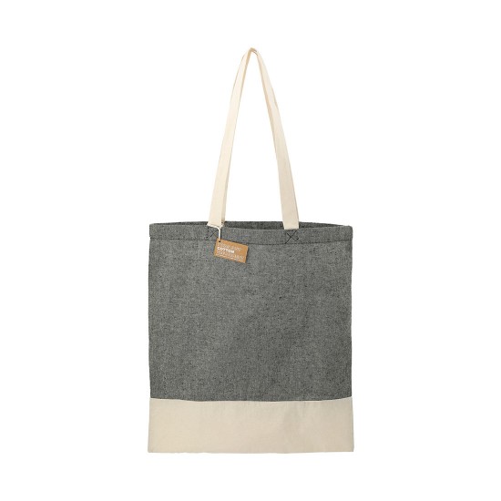 Sac fourre-tout en coton recyclé, 2 tons