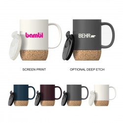 Tasse en céramique Asobu avec base en liège 12 oz (355 ml) Tasse en céramique Asobu avec base en liège 12 oz (355 ml)