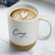 Tasse en céramique Asobu avec base en liège 12 oz (355 ml)