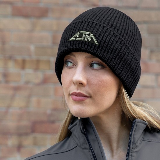 Tuque à rebord en tricot côtelé - Unisexe