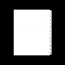 Ensemble intercallaires chiffres 1 à 12