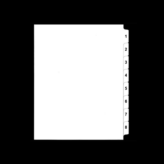 Ensemble intercallaires chiffres 1 à 8